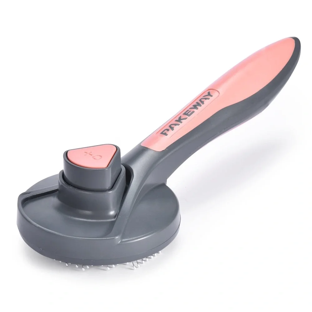 BLACK RHINO Self Cleaning Grooming Pet Brush for Shedding Long or Short Hair